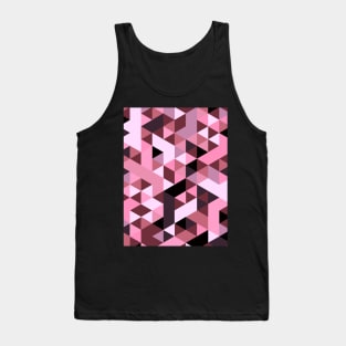 Deconstructed Geometric in Pinks and Browns Tank Top